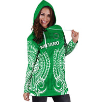 (Custom Personalised) Cook Islands Mitiaro Hoodie Dress - Tribal Pattern - LT12 - Polynesian Pride