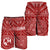 Tonga Men's Short - Tonga Seal With Polynesian Tattoo Style (Red) - Polynesian Pride