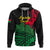 Custom Vanuatu Espiritu Santo Zip Hoodie Kava With Hibiscus LT12 - Polynesian Pride