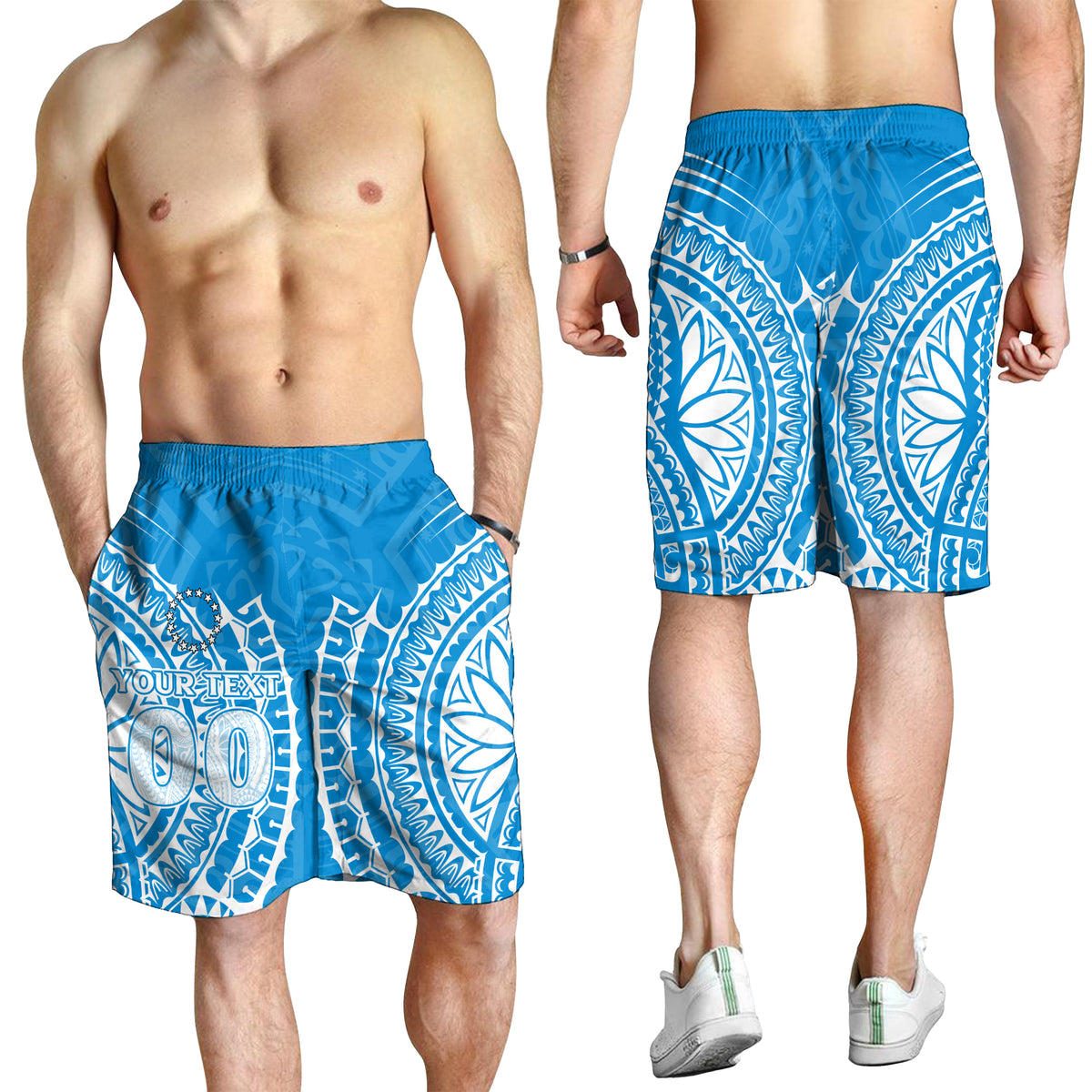 (Custom Personalised) Cook Islands Tongareva Men Short - Tribal Pattern - LT12 - Polynesian Pride