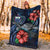 Samoa Polynesian Premium Blanket - Blue Turtle Hibiscus - Polynesian Pride