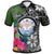 Marshall Island Custom Polo Shirt Turtle Plumeria Banana Leaf Crest Unisex Black - Polynesian Pride