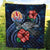 Tahiti Polynesian Premium Quilt - Blue Turtle Hibiscus - Polynesian Pride