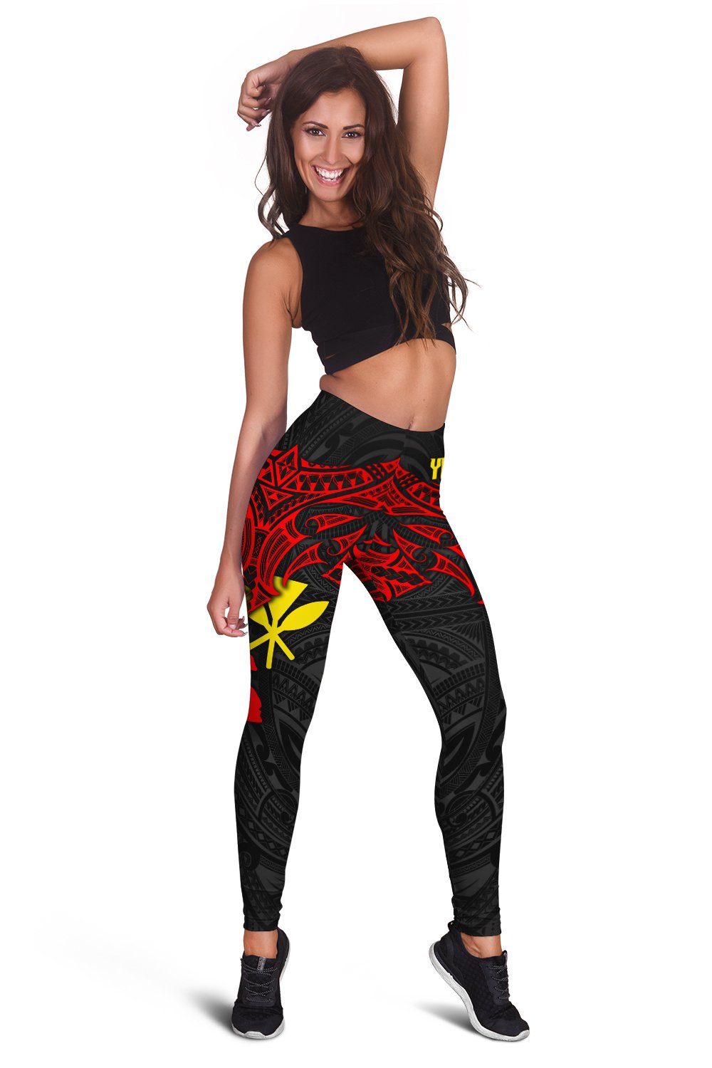 Hawaii Custom Personalised Leggings - Polynesian Whale Tail - Polynesian Pride