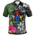 Cook Islands Custom Polo Shirt Turtle Plumeria Banana Leaf Unisex Black - Polynesian Pride