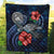 American Samoa Polynesian Premium Quilt - Blue Turtle Hibiscus - Polynesian Pride