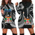 Fiji Coat of Arms Hoodie Dress Polynesian mix Coconut Pattern LT13 Black - Polynesian Pride