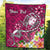 Fiji Custom Personalised Premium Quilt - Turtle Plumeria (Pink) - Polynesian Pride