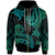 Kosrae Custom Zip Hoodie Polynesian Turtle With Pattern Unisex Blue Green - Polynesian Pride