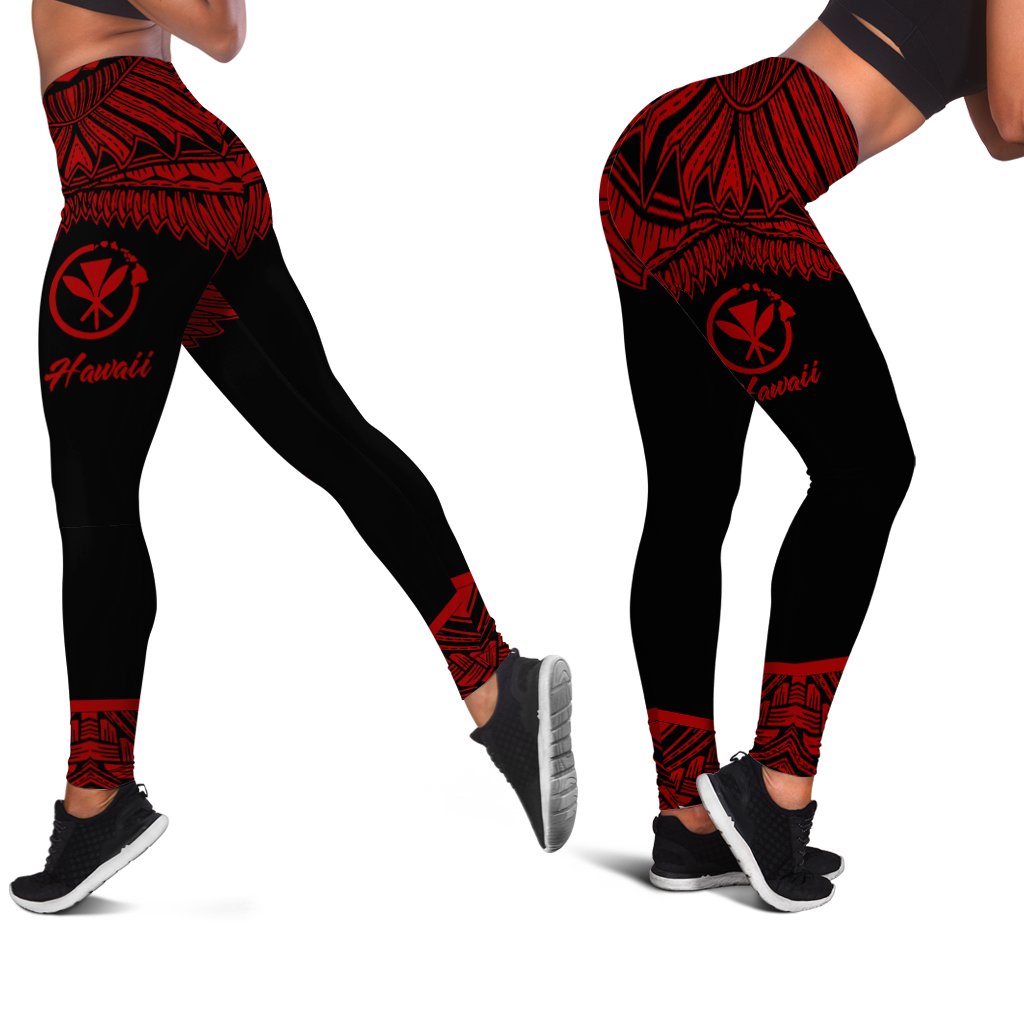 Hawaii Polynesian Women's Leggings - Hawaii Pride Red Version Red - Polynesian Pride