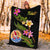 Tahiti Polynesian Blanket - Plumeria Tribal - Polynesian Pride