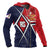 American Samoa Zip up Hoodie AS Flag with Polynesian Patterns - Polynesian Pride