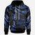 Fiji Polynesian Custom Hoodie Polynesian Tattoo Blue Version Unisex Blue - Polynesian Pride