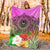 Tahiti Premium Blanket - Manta Ray Tropical Flowers - Polynesian Pride