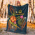 Vanuatu Polynesian Personalised Premium Blanket - Legend of Vanuatu (Blue) - Polynesian Pride