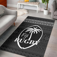 Fiji Rugby Area Rug Lifestyle 2022 Flying Fijians LT13 Black - Polynesian Pride