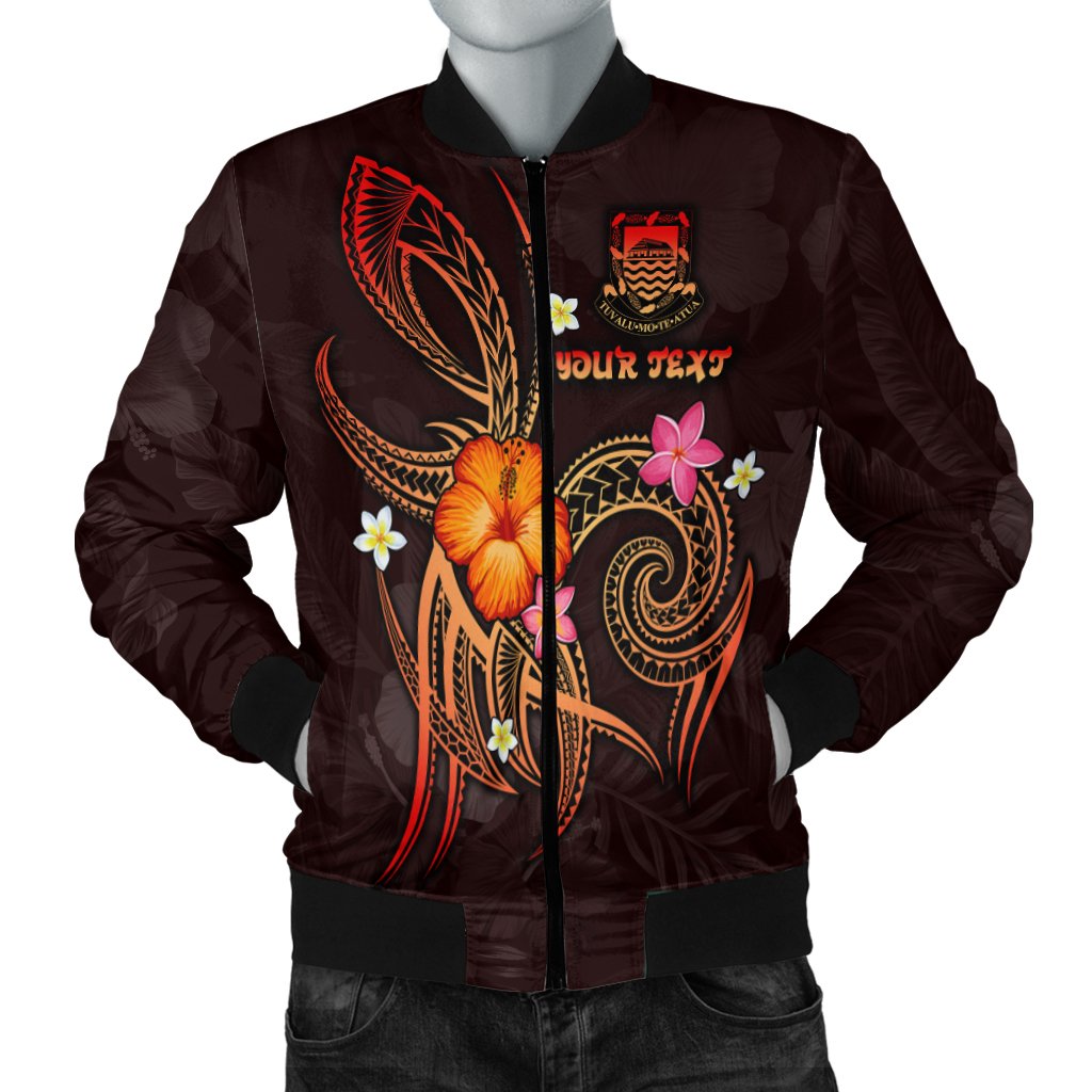 Tuvalu Polynesian Personalised Men's Bomber Jacket - Legend of Tuvalu (Red) Red - Polynesian Pride