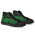 Marshall Islands High Top Shoes - Green Tentacle Turtle Crest - Polynesian Pride