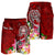 Guam Custom Personalised Men's Shorts - Turtle Plumeria (Red) - Polynesian Pride