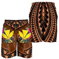 Hawaii Kanaka Maoli Men's Short - Polynesian Hook And Hibiscus - Polynesian Pride