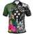 Kosrae Custom Polo Shirt Turtle Plumeria Banana Leaf Unisex Black - Polynesian Pride