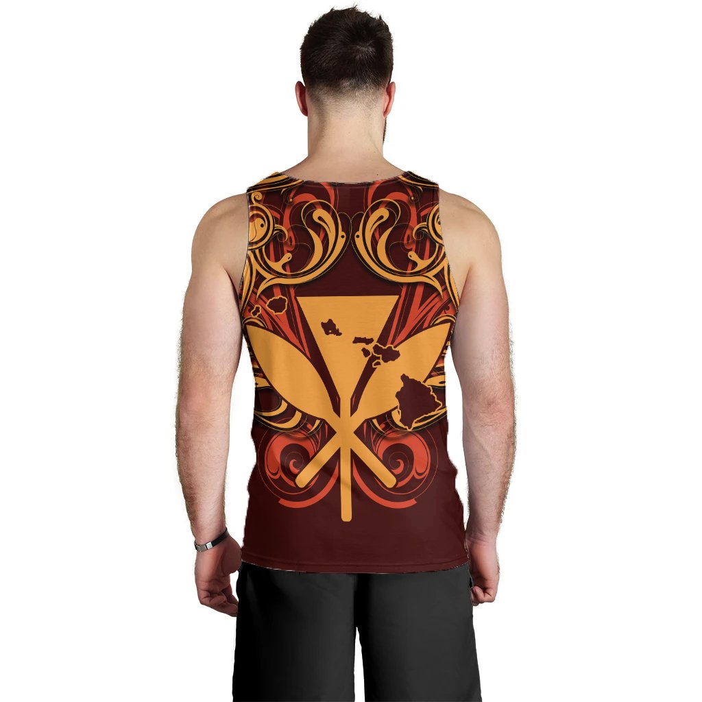 Hawaii Kanaka Maoli Red Men's Tank Top - Van Style - AH - Polynesian Pride
