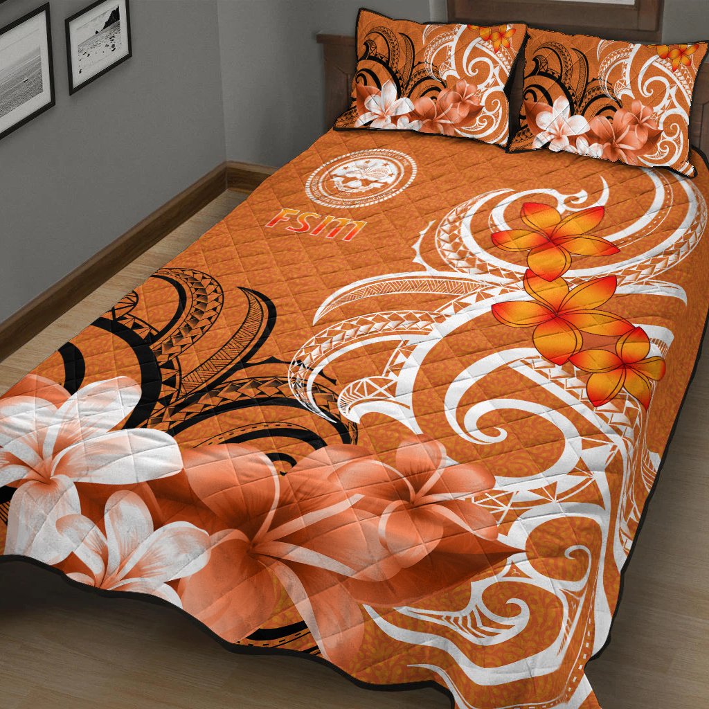 FSM Quilt Bed Set - FSM Spirit Orange - Polynesian Pride