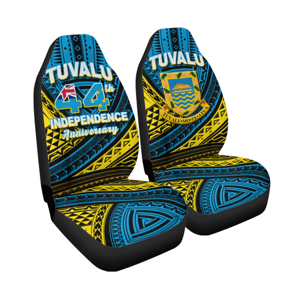 Tuvalu Car Seat Covers 44th Independence Anniversary - Tribal Pattern - LT12 - Polynesian Pride