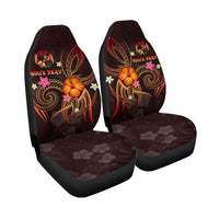 Tonga Polynesian Personalised Car Seat Covers - Legend of Tonga (Red) - Polynesian Pride