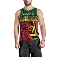 (CUSTOM) Vanuatu Dreamy Men Tank Top Flag and Pattern LT13 - Polynesian Pride