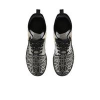 CelticOne Leather Boots Tree Of Triquetra - Polynesian Pride