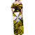 (Custom Personalised) Wallis et Futuna Off Shoulder Long Dress Hibiscus Flowers Yellow LT13 - Polynesian Pride