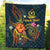 Vanuatu Polynesian Personalised Premium Quilt - Legend of Vanuatu (Blue) - Polynesian Pride