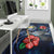 Nauru Polynesian Area Rug - Blue Turtle Hibiscus - Polynesian Pride