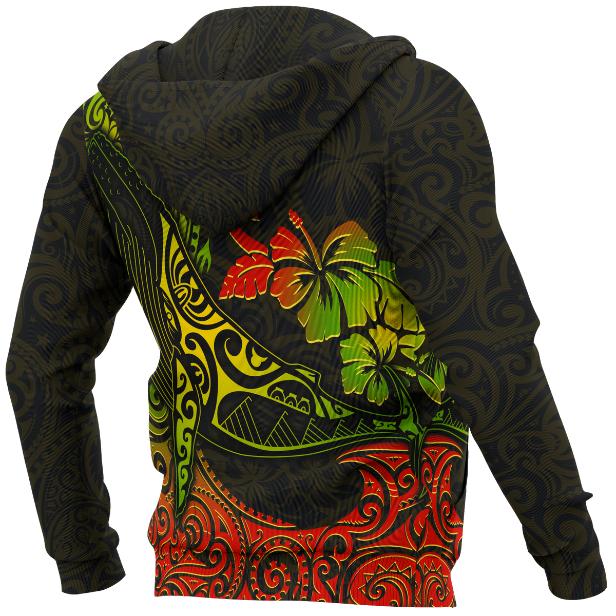 Hawaii Zip up Hoodie Polynesian Humpback Whale - Polynesian Pride