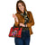 Samoa Polynesian Custom Personalised Shoulder Handbag - Floral With Seal Red - Polynesian Pride