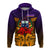 Samoa Zip Hoodie Hibiscus With Tribal LT12 - Polynesian Pride