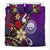 Federated States Of Micronesia Bedding Set - Tribal Flower With Special Turtles Purple Color - Polynesian Pride