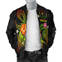 Chuuk Polynesian Men's Bomber Jacket - Legend of Chuuk (Reggae) - Polynesian Pride