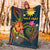 Nauru Polynesian Personalised Premium Blanket - Legend of Nauru (Blue) - Polynesian Pride