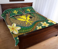 Kanaka Maoli (Hawaiian) Quilt Bed Set - Lauhala Tropical Plumeria Coconut Tree Polynesian LT4 - Polynesian Pride