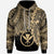 Polynesian Hawaii Custom Hoodie Tribal Wave Tattoo Gold Unisex Gold - Polynesian Pride