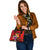 Tonga Polynesian Custom Personalised Shoulder Handbag - Floral With Seal Red - Polynesian Pride