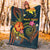 Papua New Guinea Polynesian Personalised Premium Blanket - Legend of Papua New Guinea (Blue) - Polynesian Pride