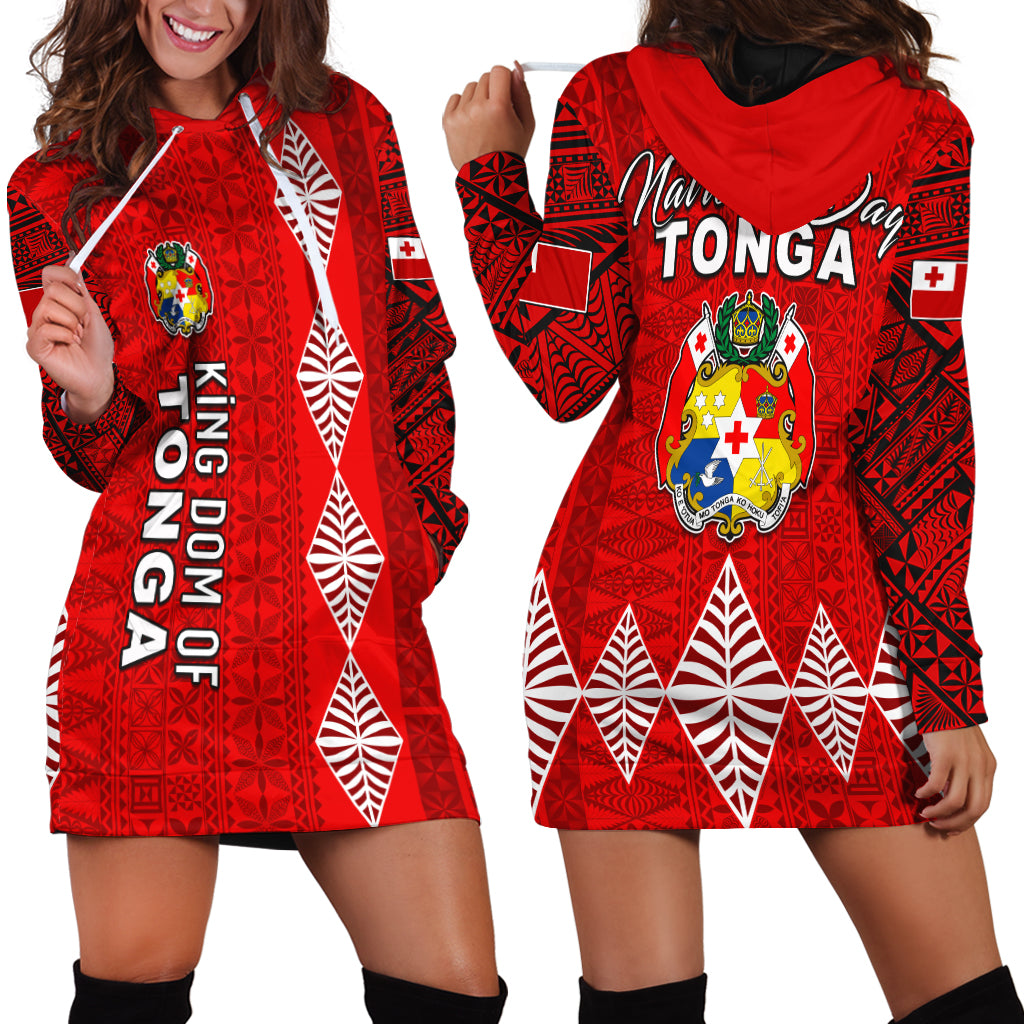 Kingdom of Tonga Hoodie Dress 2021 Tonga National Day LT13 Red - Polynesian Pride