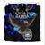 American Samoa Polynesian Bedding Set - Eagle With Flame Blue - Polynesian Pride