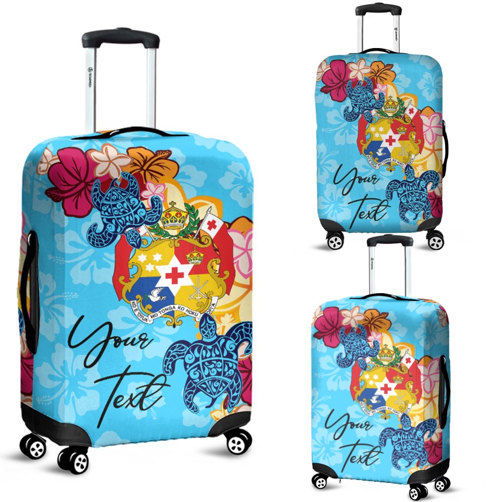 Tonga Custom Personalised Luggage Covers - Tropical Style Blue - Polynesian Pride