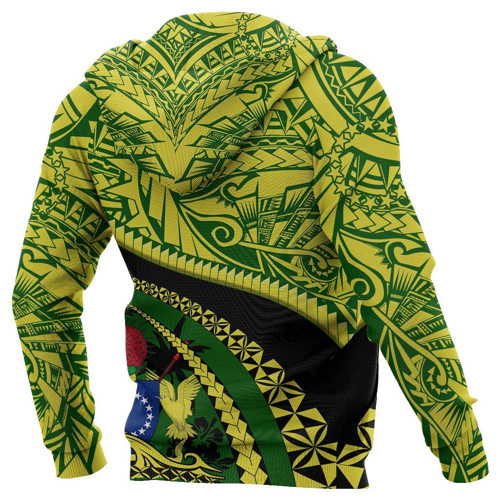 Cook Islands Zip Hoodie Polynesian Tattoo - Polynesian Pride