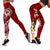 FSM Custom Personalised Legging - Turtle Plumeria (RED) Red - Polynesian Pride