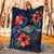 Wallis and Futuna Polynesian Premium Blanket - Blue Turtle Hibiscus - Polynesian Pride